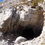 Kaverne aus dem Ersten Weltkrieg, als der Krn Kriegsschauplatz war.