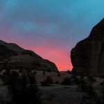 das wunderschöne Abendrot im Barrah Canyon. | Foto: Michael Seidl