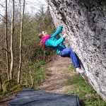 "...am wohlsten fühlt sich der Scarpa Drago im Überhang ... " | Foto: Chiara Hanke