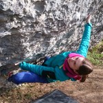 Der Scarpa Drago passt sich durch seine Reibungseigenschaften dem Gesteins oder der Kunstwand perfekt an. | Foto: Chiara Hanke