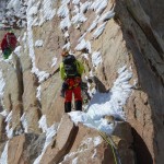 Die Mixedlängen in der Supercanaleta am Fitz Roy sind ziemlich anspruchsvoll. | Foto: Inhöger Sepp Jun.
