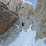 Roli und Stefan Brunner in der Supercanaleta am Fitz Roy. | Foto: Inhöger Sepp Jun.