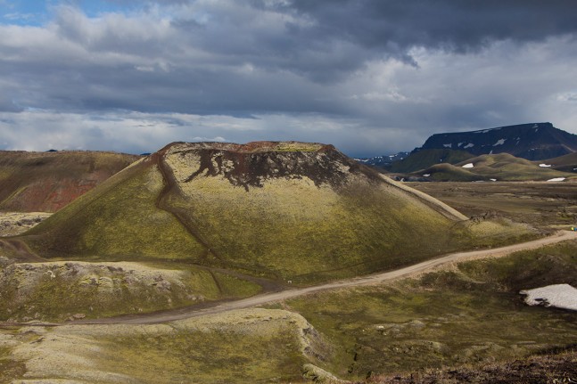Ein Vulkan in Landmannalaugar. | Foto: Johannes Wolf