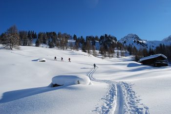 Aufstieg zum Loosbühel in Großarl im Schnee