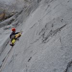 In der Route "Locker vom Hocker" (8-) (hier: 4. SL). | Foto: David Lochner