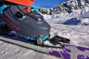 Der Dynafit Hoji in einer Pin-Bindung.