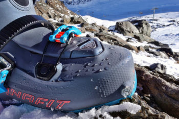 Die neu designte Spitze des Hoji Skischuhs.