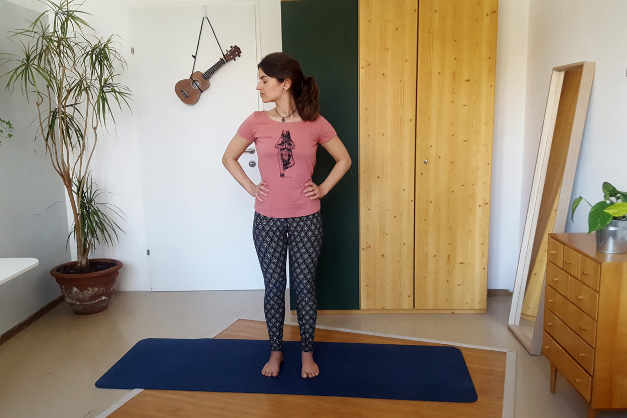 Homeoffice Yoga Nacken mobilisieren Nein-Bewegung