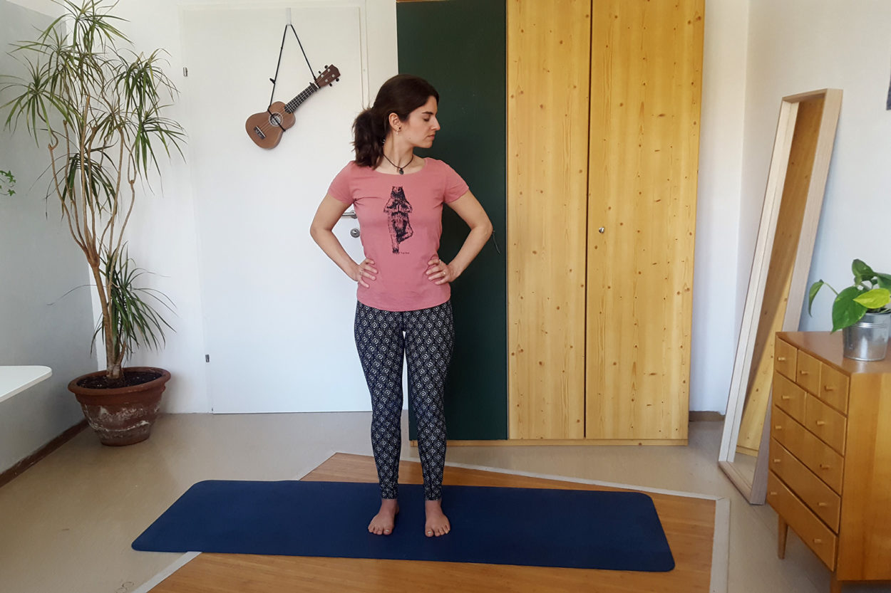 Homeoffice Yoga Nacken mobilisieren Nein-Bewegung