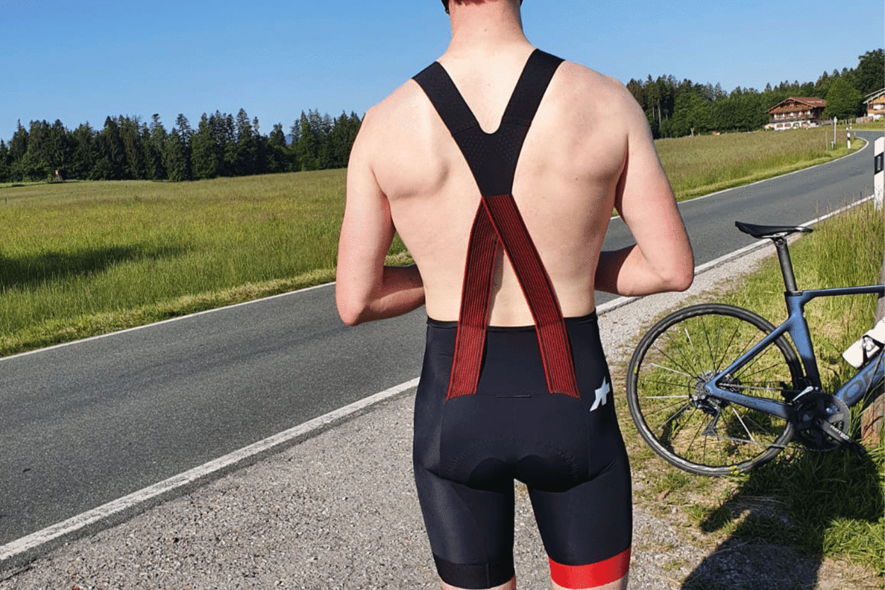 Fahrradhose von hinten